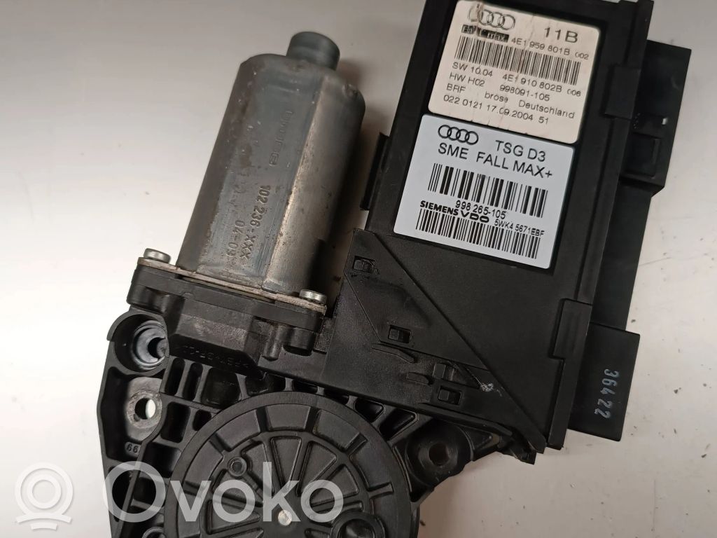 Audi A8 S8 D3 4E Front door window regulator motor 