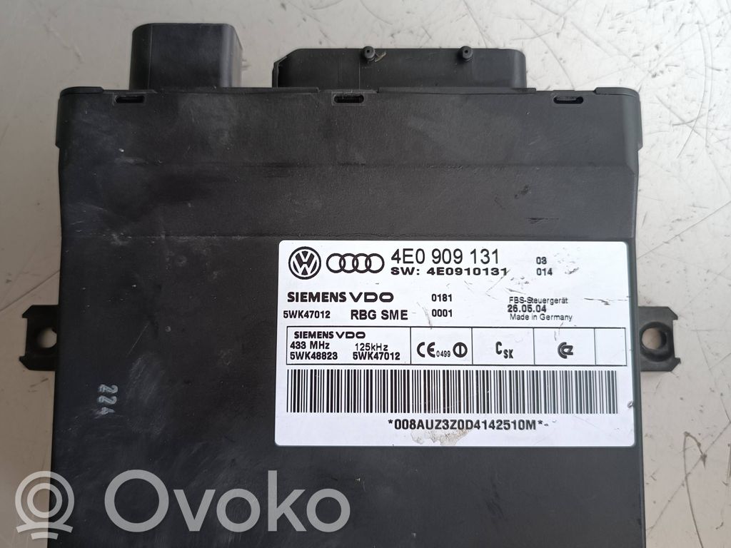Audi A8 S8 D3 4E Comfort/convenience module 