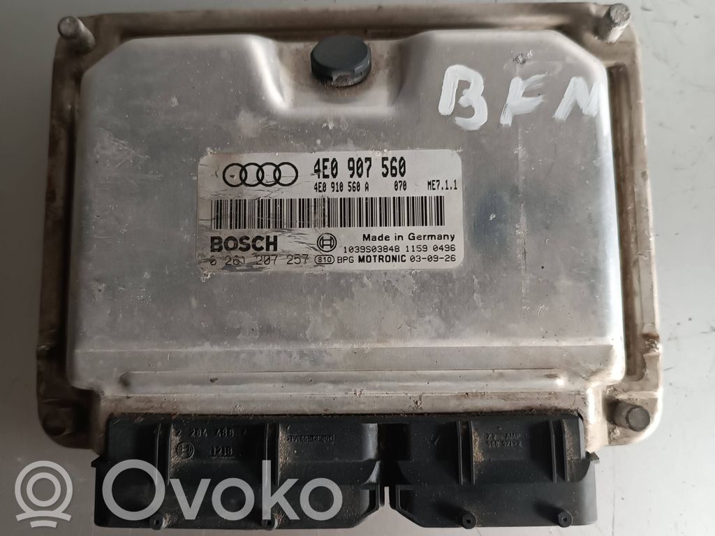 Audi A8 S8 D3 4E Engine control unit/module 