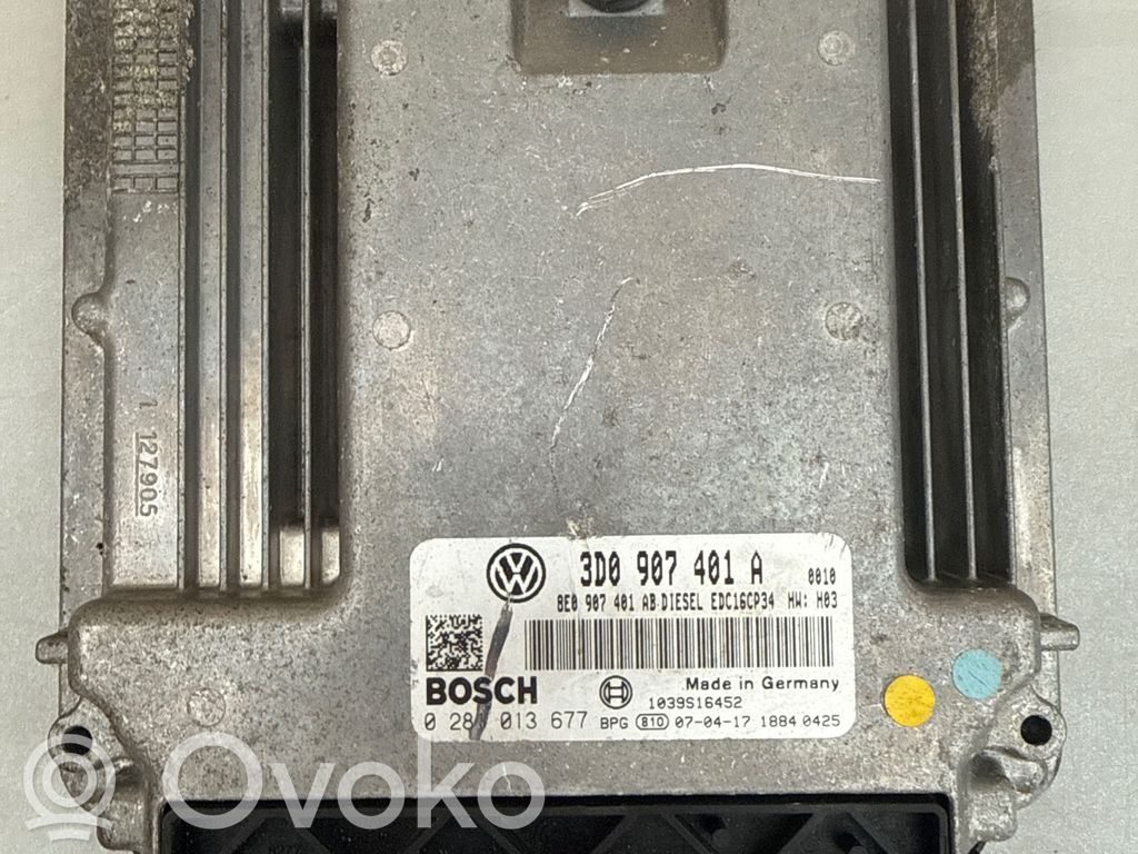 Engine control unit/module   3D0907401A,8E0907401AB,0281013677