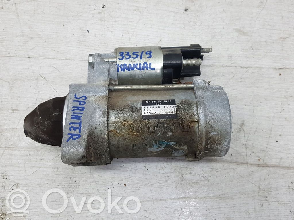 Mercedes-Benz Sprinter W906 Motor de arranque 