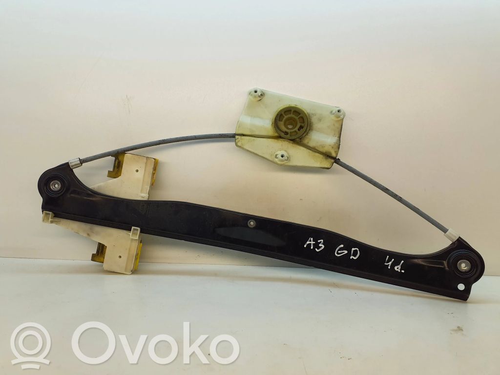 Audi A3 S3 8P Mechanizm podnoszenia szyby tylnej bez silnika 
