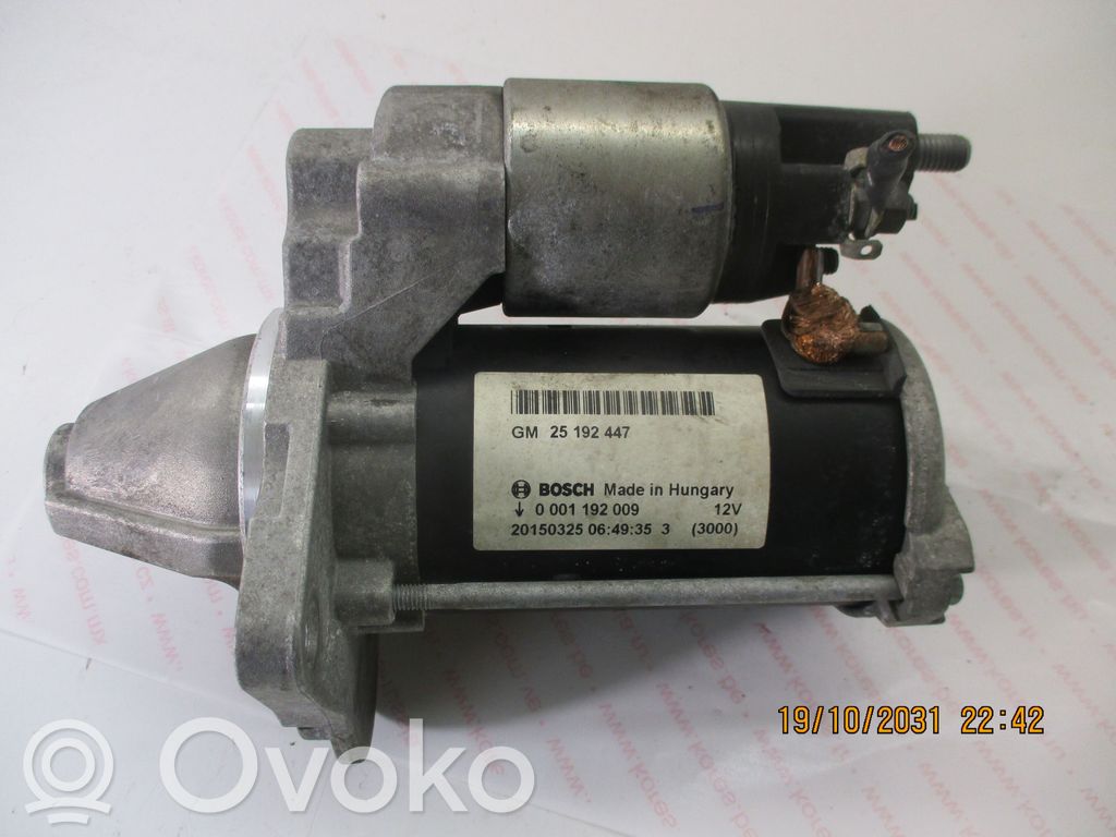 Opel Meriva B Motor de arranque 