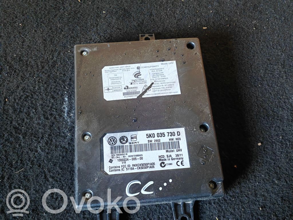 Volkswagen PASSAT CC Bluetooth control unit module 
