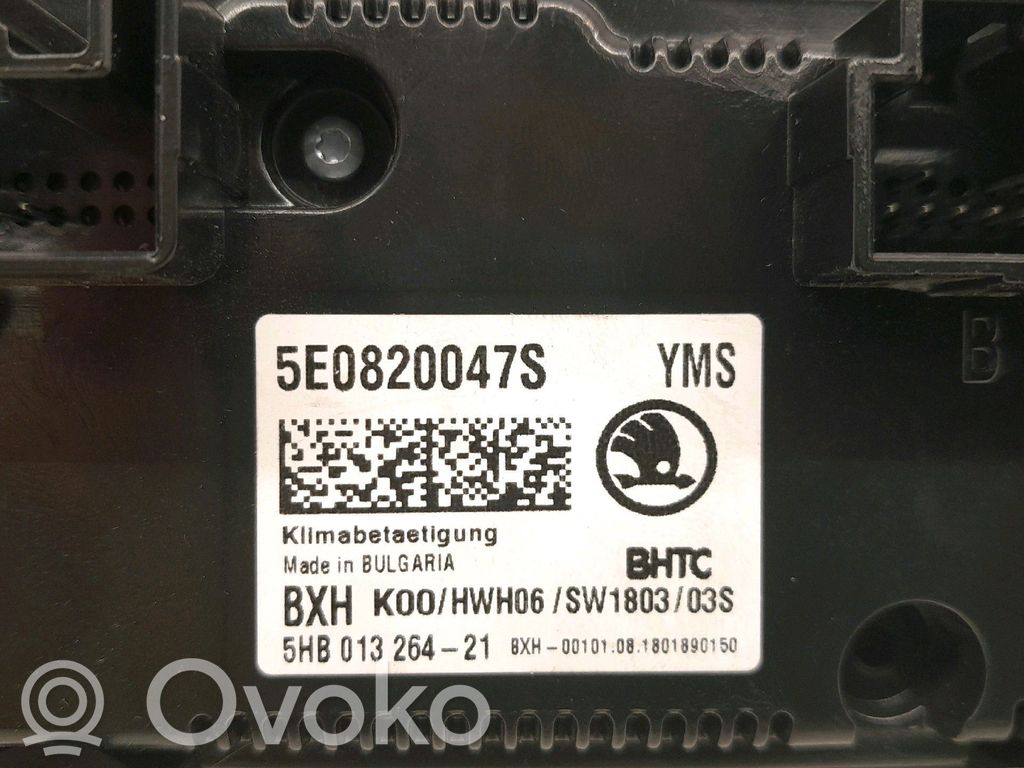 Skoda Octavia Mk3 (5E) Unitate control aer condiționat/încălzire