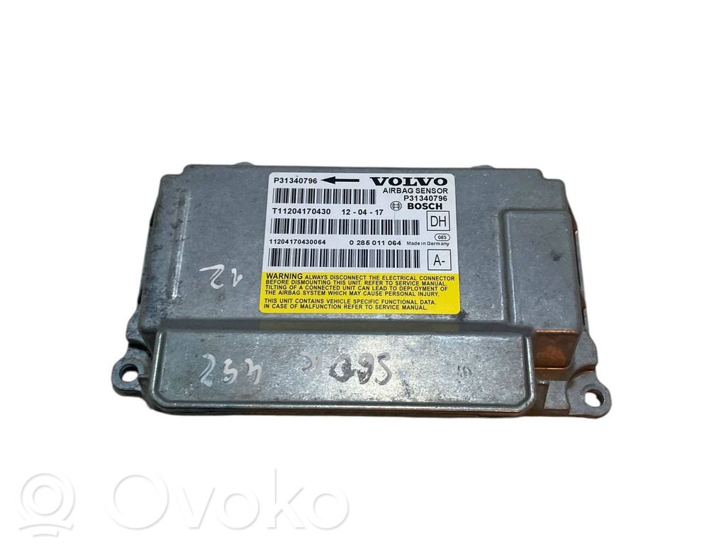 Airbag control unit/module   31340796,P31340796,0285011084