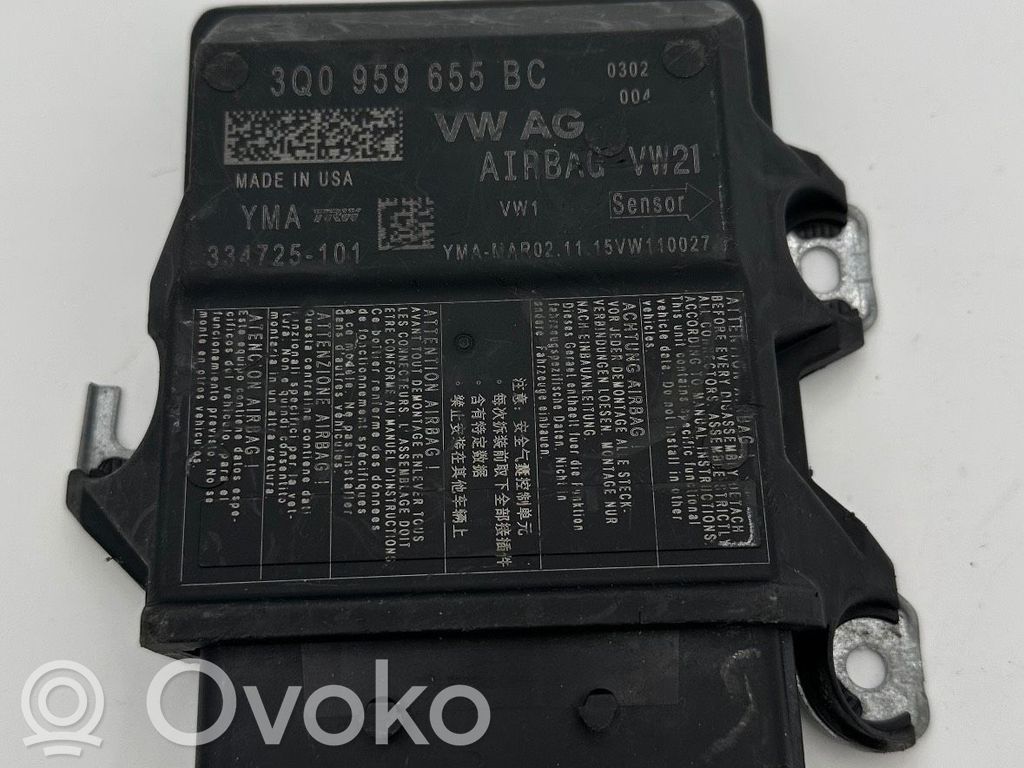 Volkswagen Golf VIII Unitate/modul de comandă airbaguri 