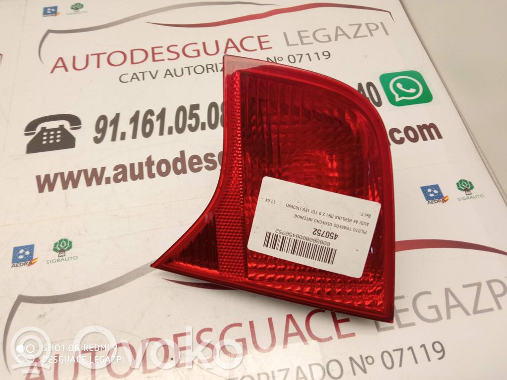 Audi A4 S4 B7 8E 8H Lampă spate în caroserie 
