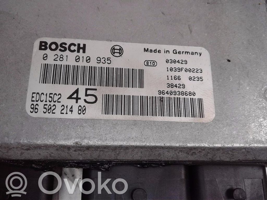 Peugeot 307 Engine control unit/module 