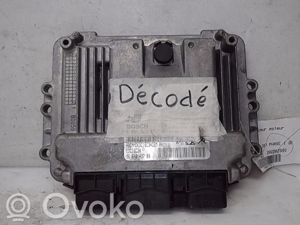 Peugeot 207 Engine control unit/module 