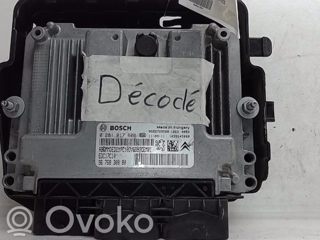 Citroen DS3 Engine control unit/module 