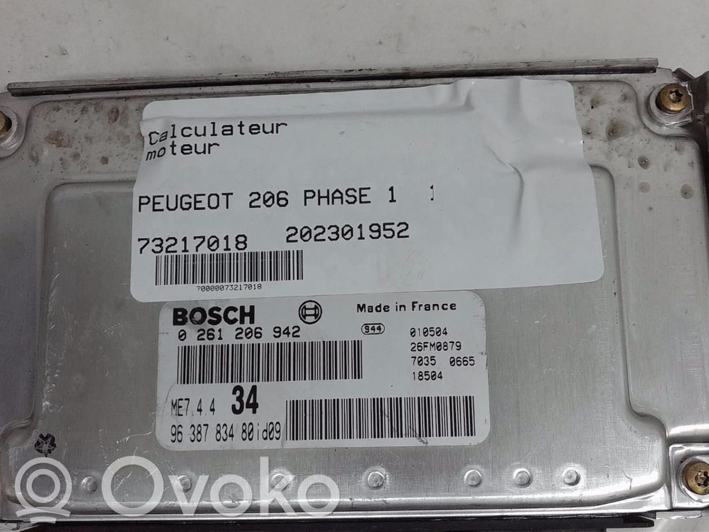Peugeot 206 Engine control unit/module 