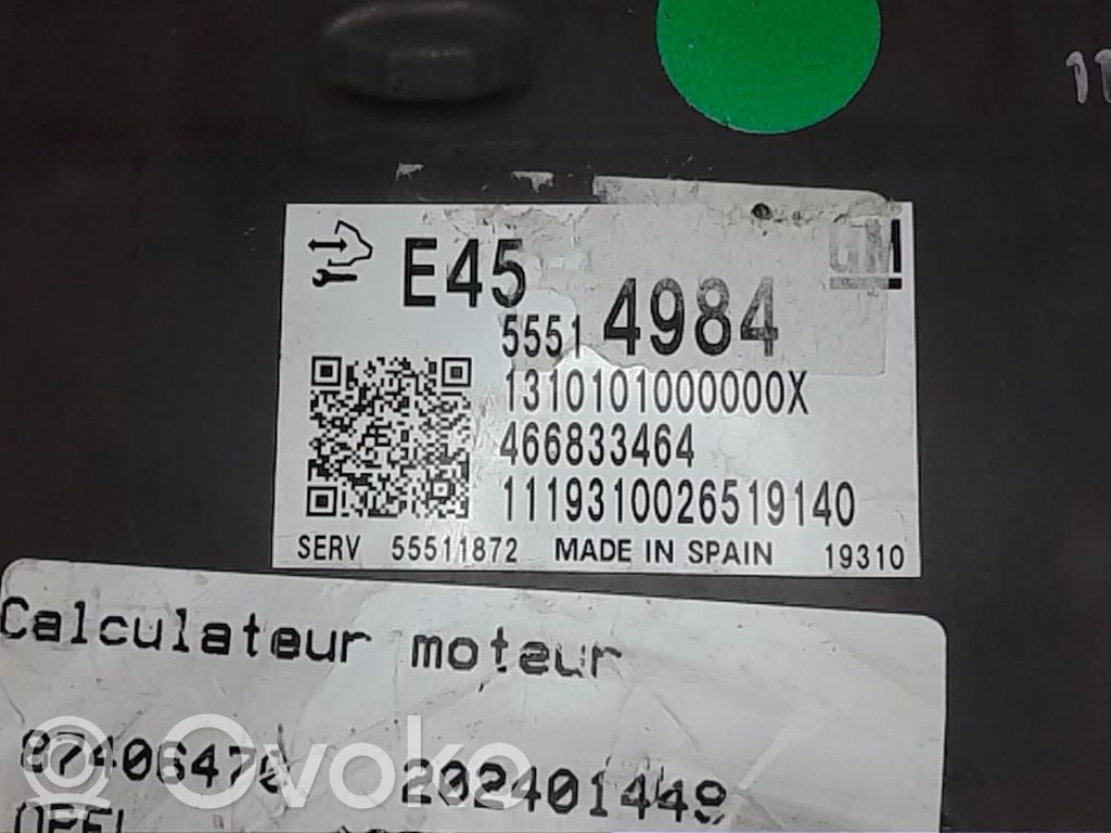 Opel Astra K Engine control unit/module 