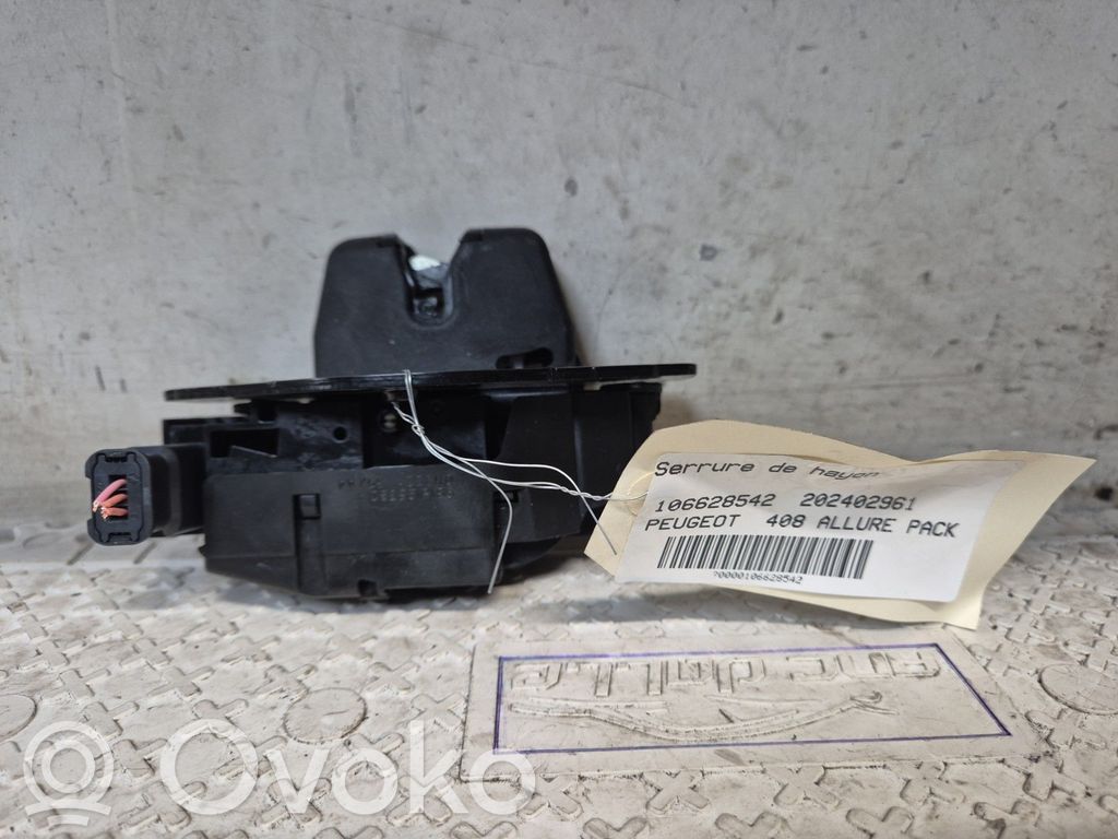 Peugeot 408 P54 Blocco/chiusura/serratura del portellone posteriore/bagagliaio