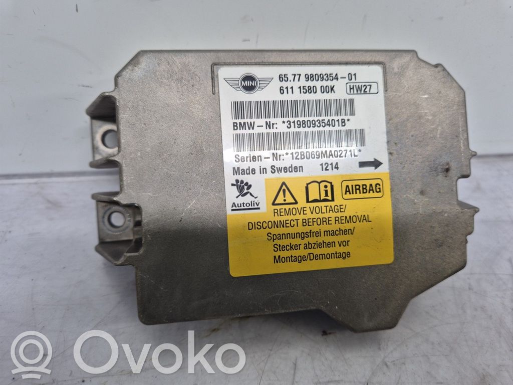Mini Cooper Countryman R60 Unitate/modul de comandă airbaguri 