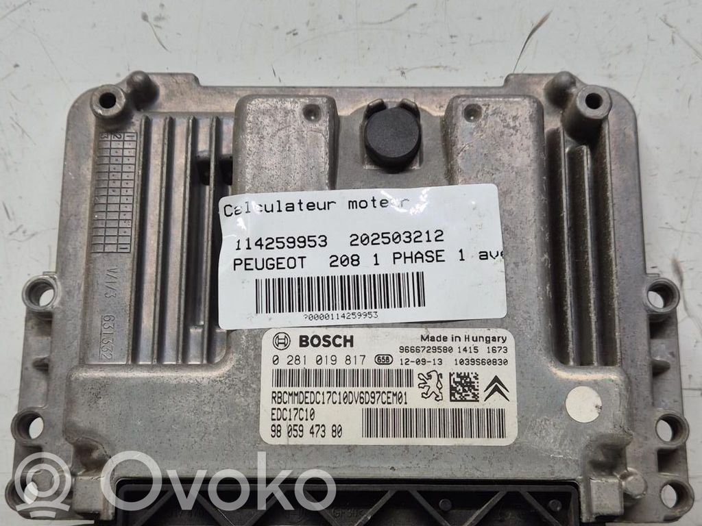 Peugeot 208 I Unitate/modul de control motor 