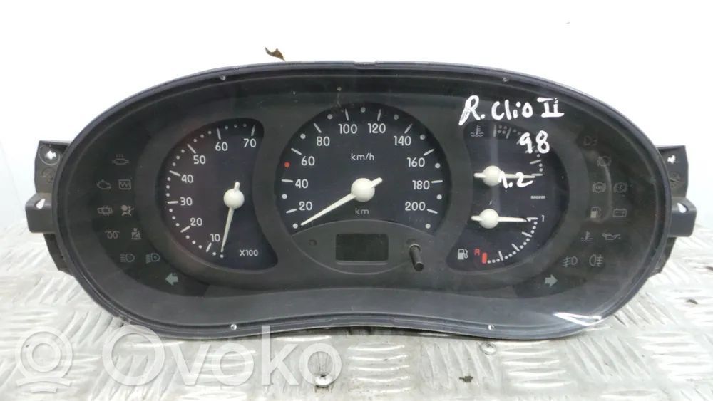 Renault Clio II Speedometer (instrument cluster) 