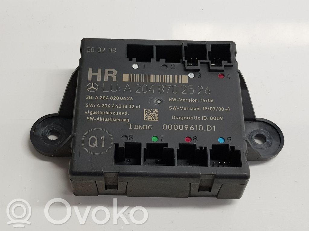 Mercedes-Benz C W204 Alte unități/module de control 