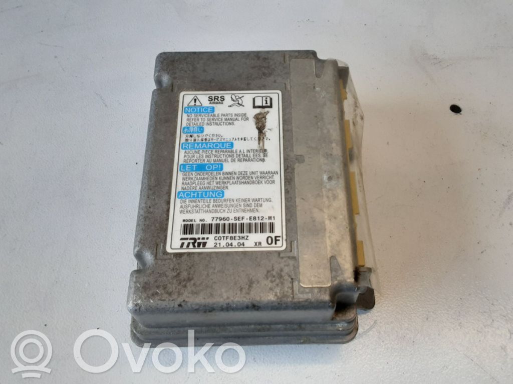 Honda Accord Airbag control unit/module 