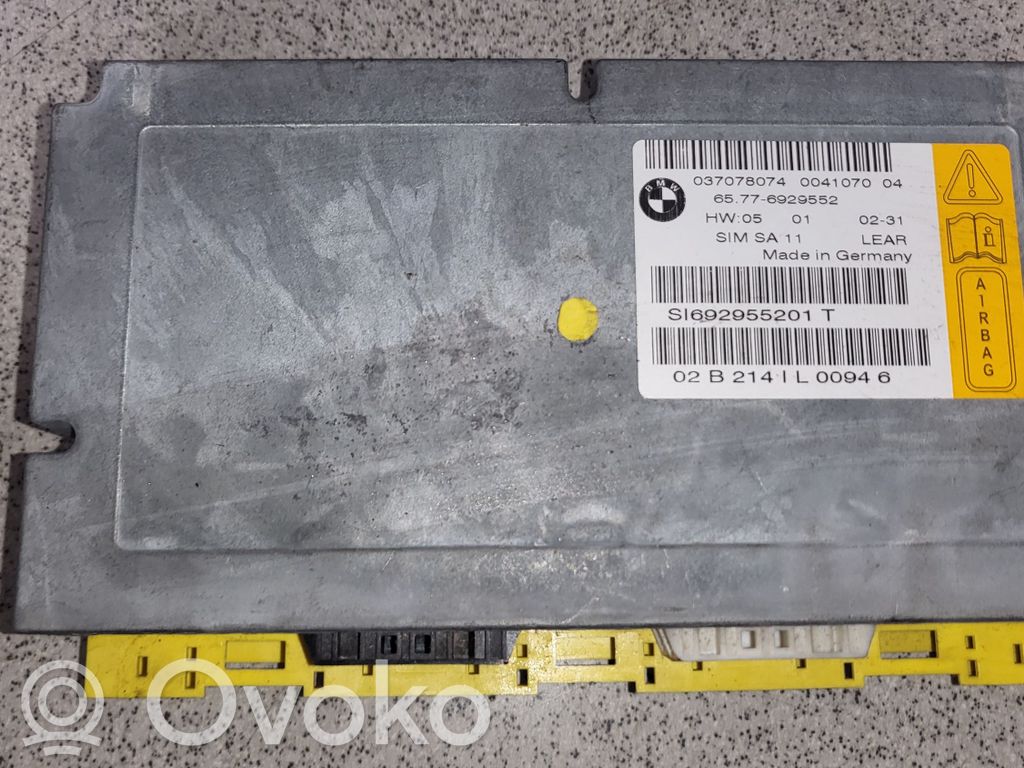 BMW 7 E65 E66 Module de contrôle airbag 