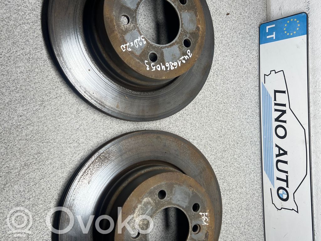 BMW 5 E60 E61 Galinis stabdžių diskas 