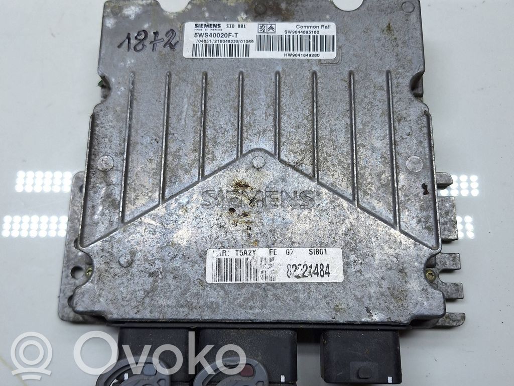 Engine control unit/module   5WS40020FT,9644895180,9641849280
