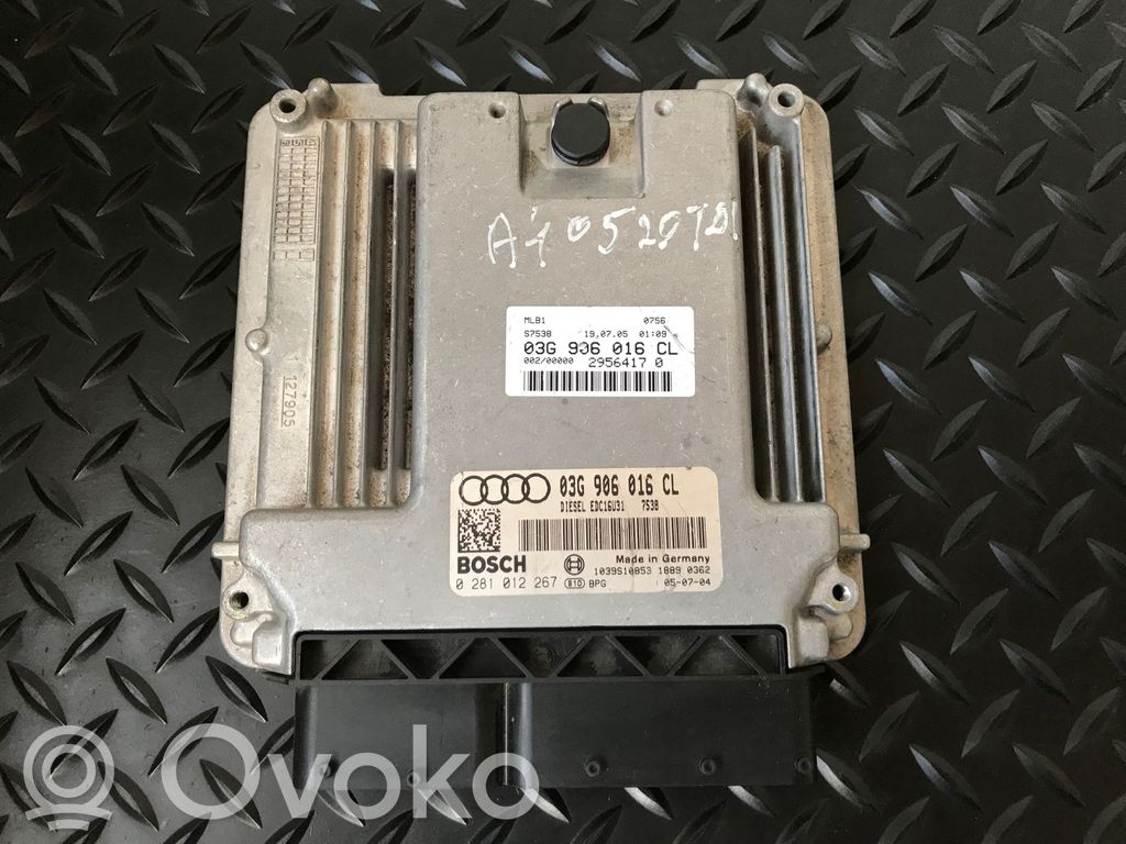 Engine control unit/module   03G906016CL,0281012267,1039S10853