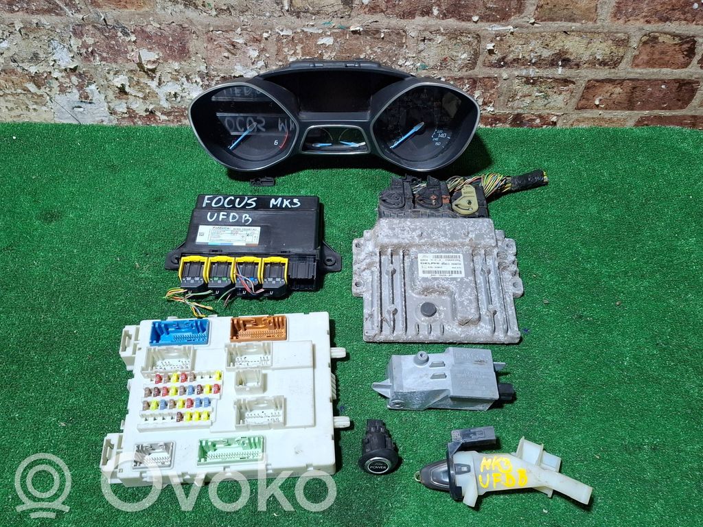 Ford Focus Juego de cerradura y set ECU del motor 