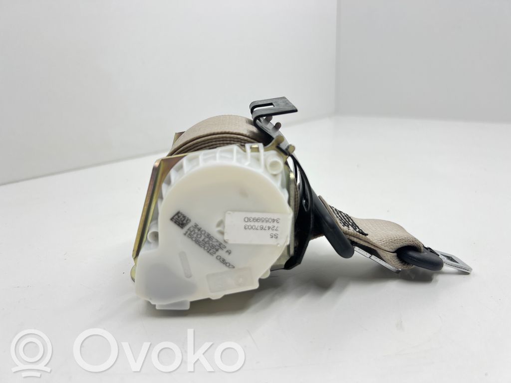 BMW 5 F10 F11 Pas bezpieczeństwa fotela tylnego środkowego 