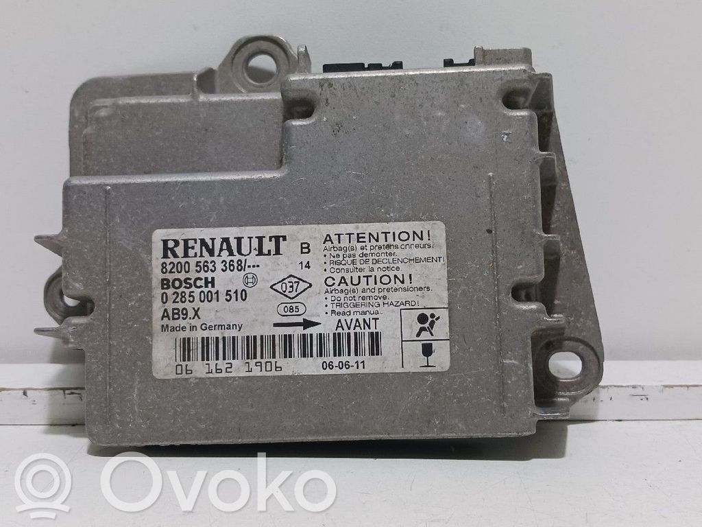 Airbag control unit/module   8200563368,0285001510