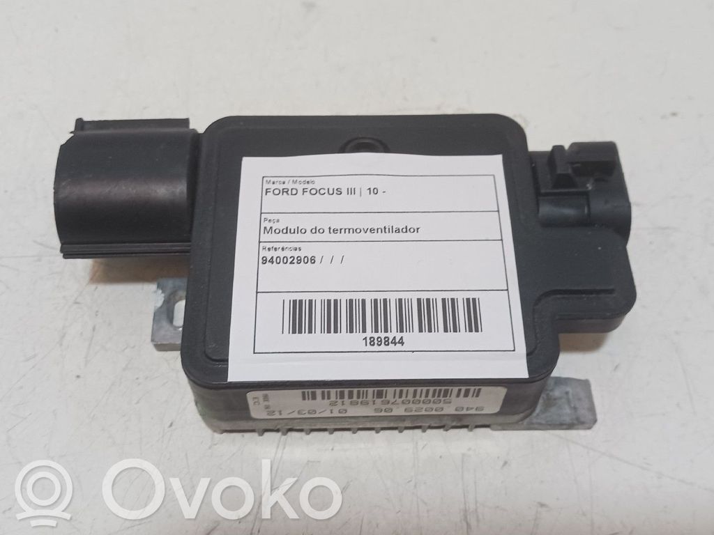 Ford Focus Module de commande de ventilateur 