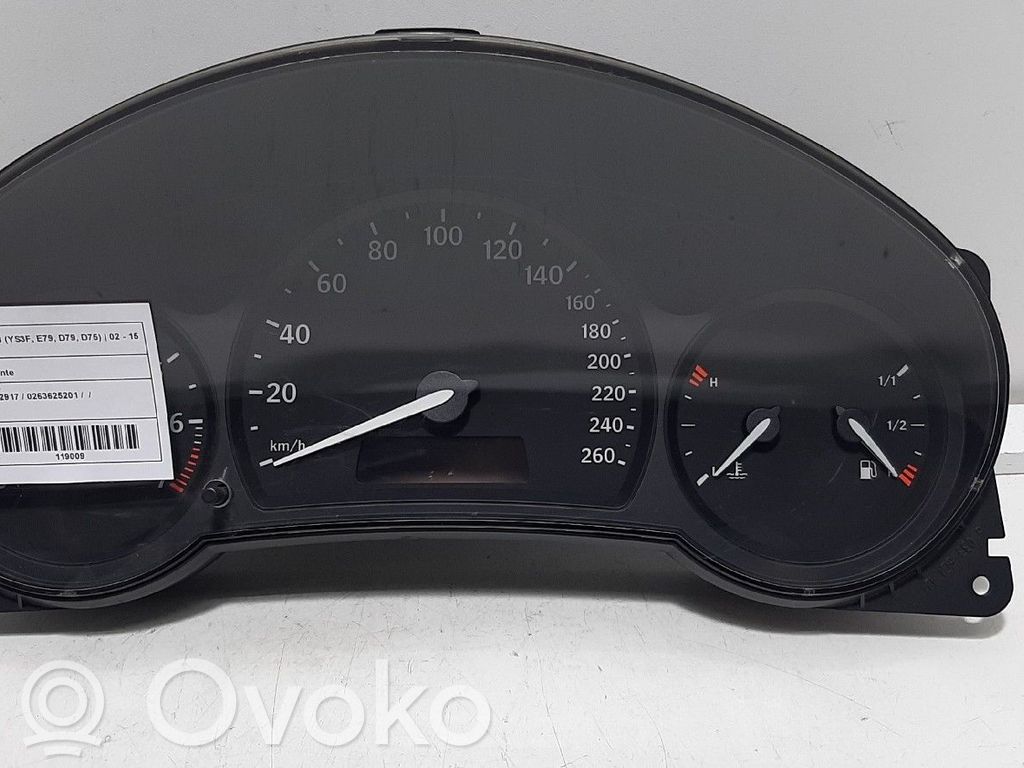 Saab 9-3 Ver2 Geschwindigkeitsmesser Cockpit 