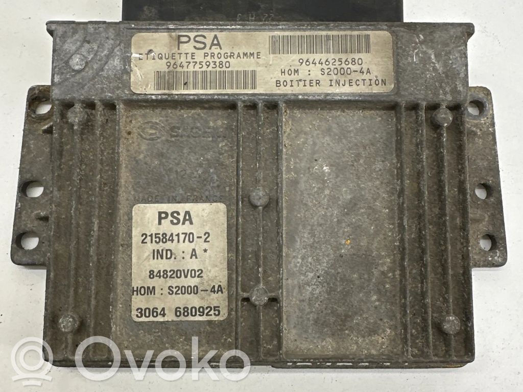 Peugeot 206 Engine control unit/module 