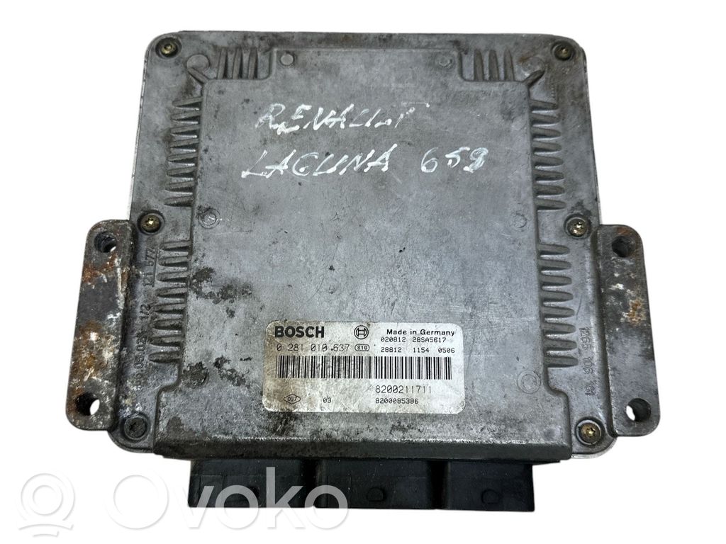 Engine control unit/module   0281010637,8200211711,8200085386