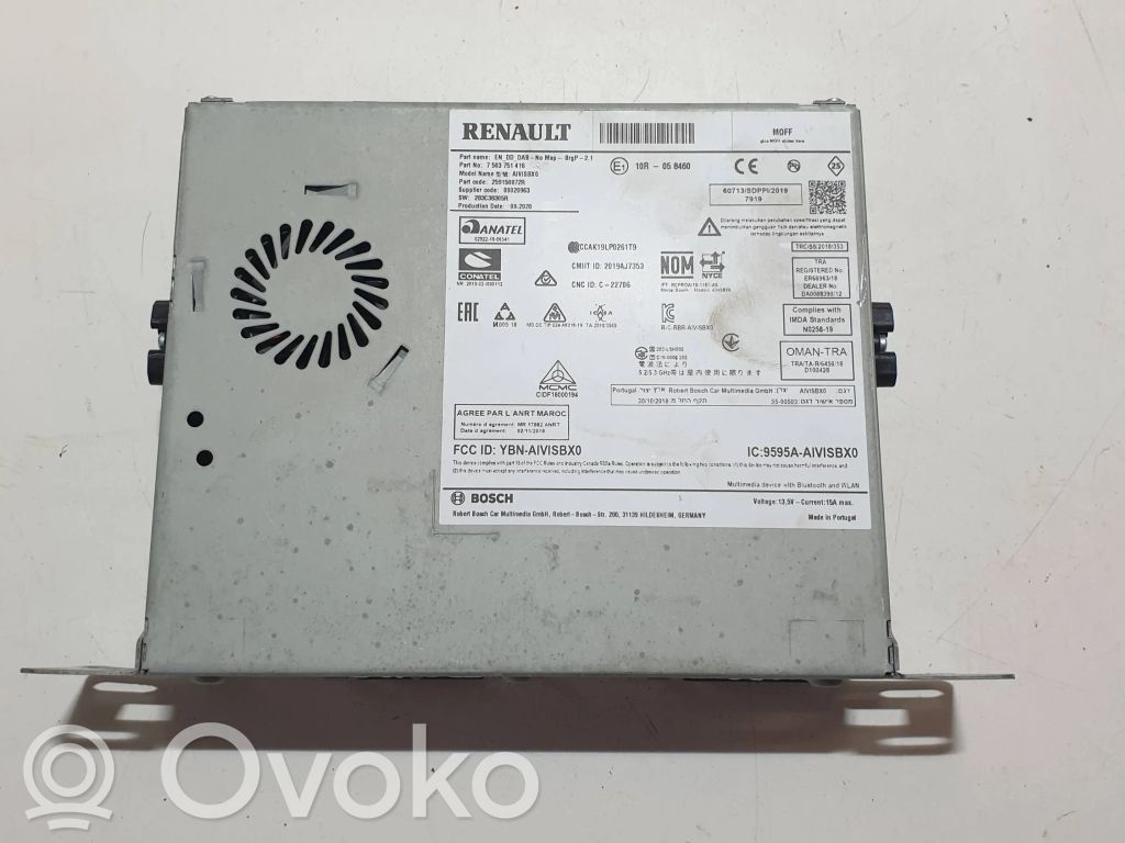 Renault Clio V Radio/CD/DVD/GPS head unit 