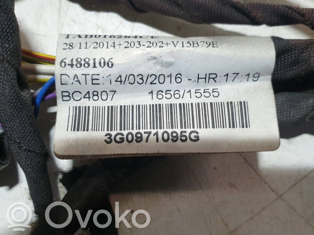 Volkswagen PASSAT B8 Cableado del sensor de aparcamiento (PDC) 