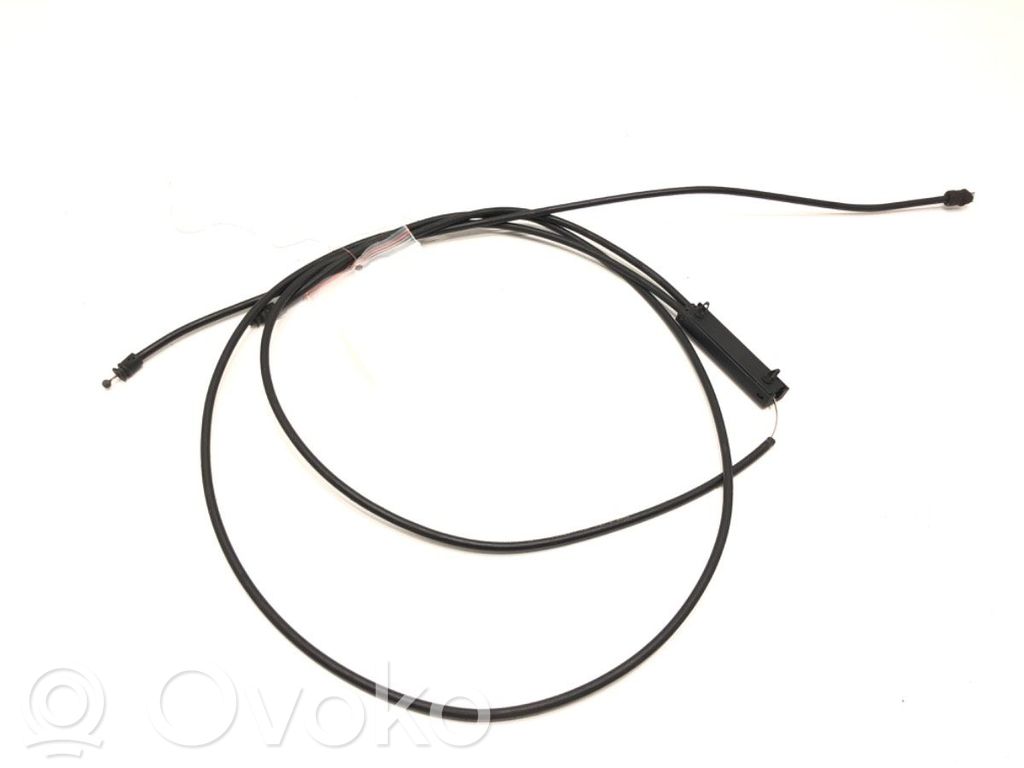 BMW 5 E60 E61 Système poignée, câble pour serrure de capot 
