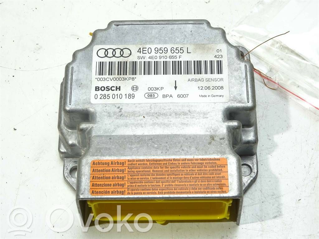 Audi A8 S8 D3 4E Airbag deployment crash/impact sensor 