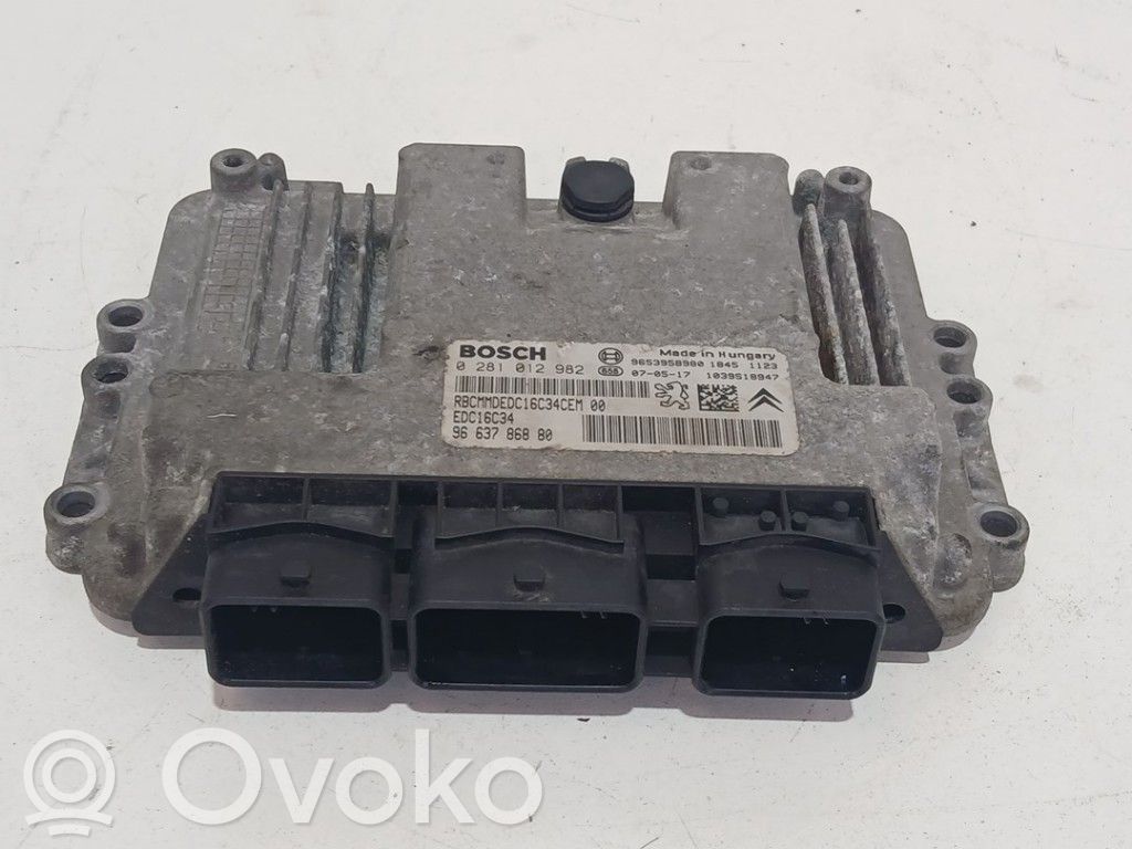 Engine control unit/module   9663786880,0281012982,0281012982,9663786880