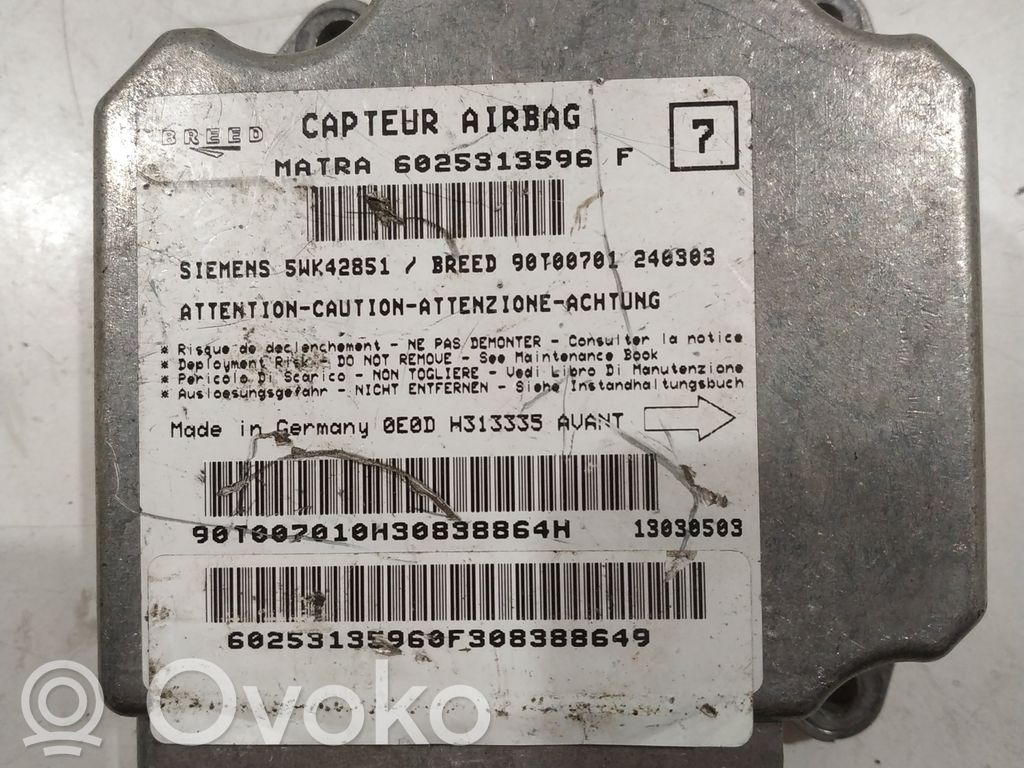 Renault Espace III Airbag control unit/module 