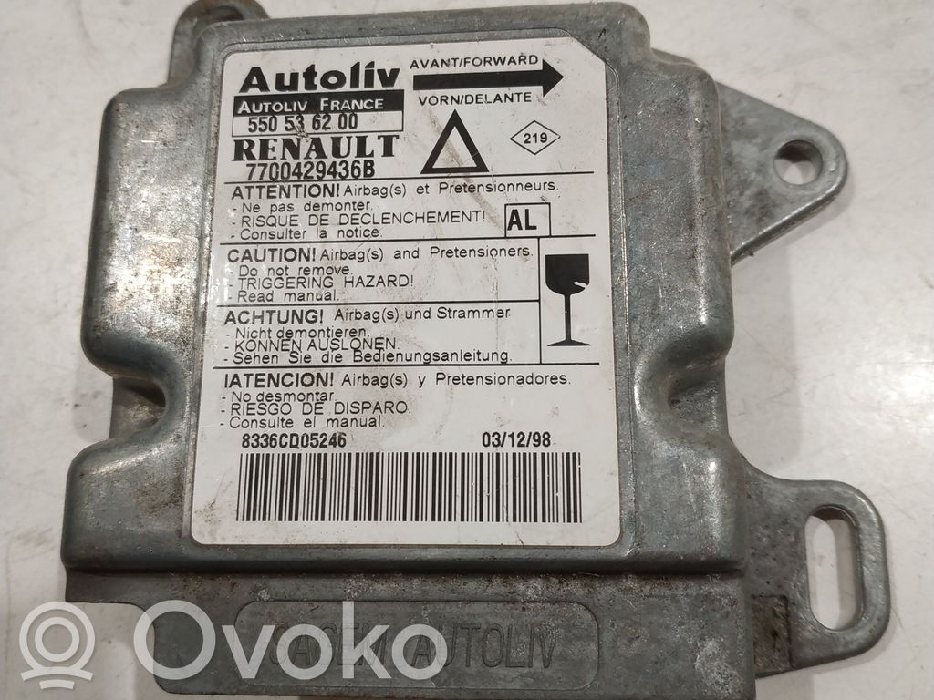 Renault Laguna I Airbag control unit/module 