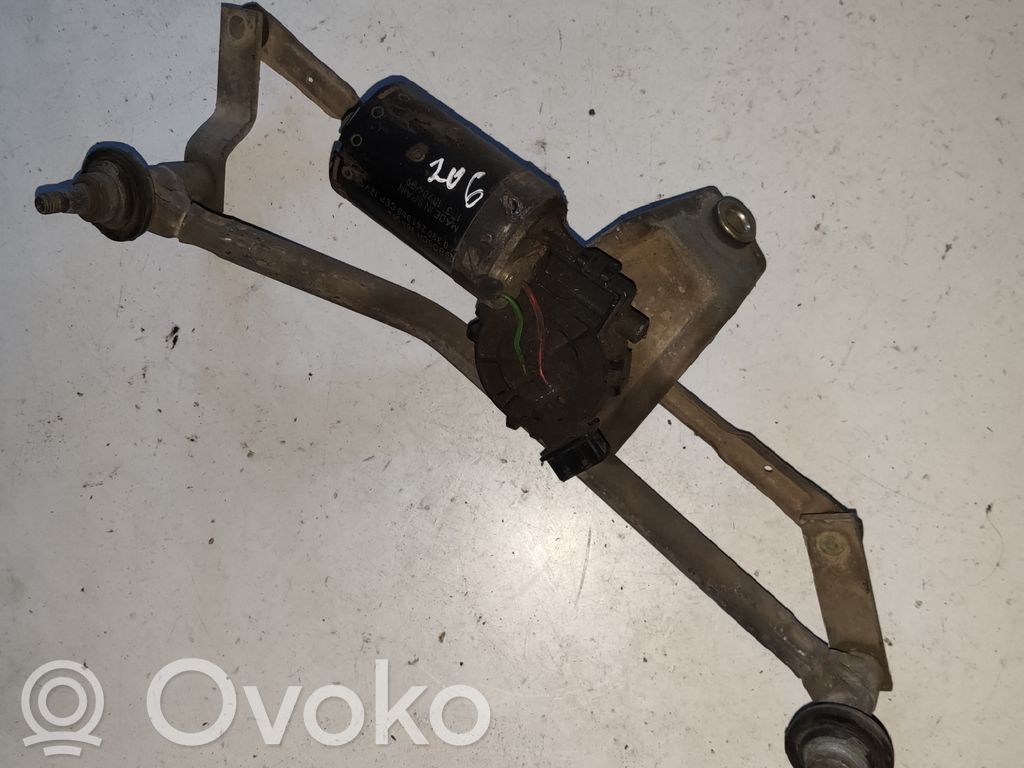 Peugeot 206 Motor y varillaje del limpiaparabrisas delantero 