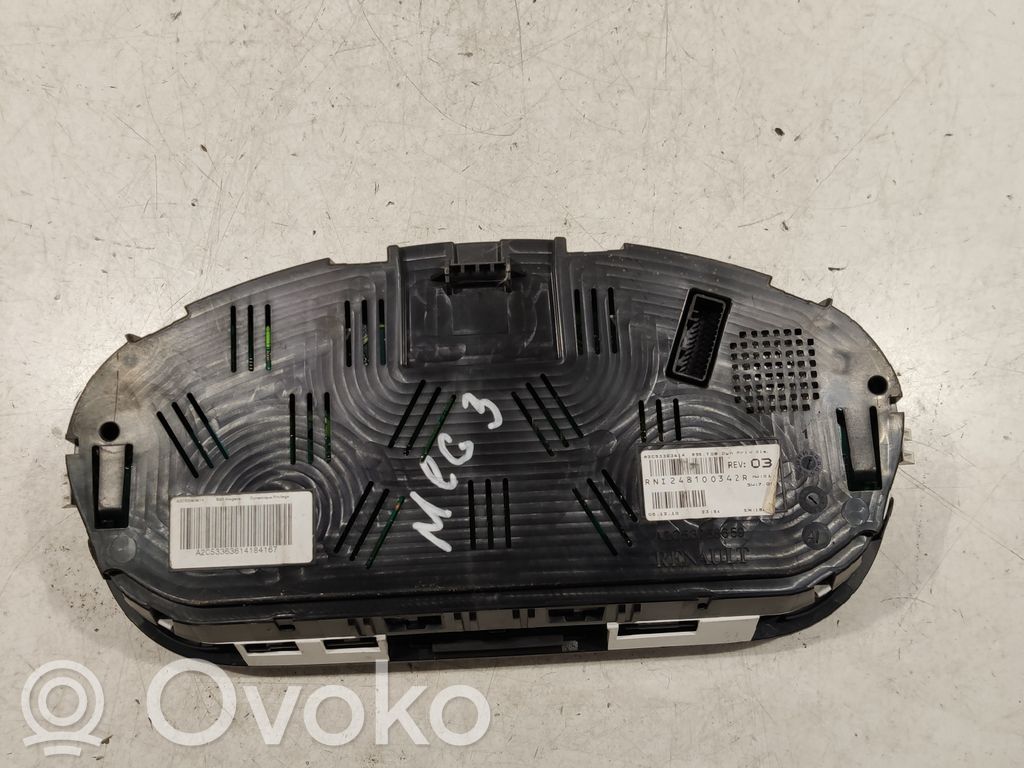 Renault Megane III Speedometer (instrument cluster) 