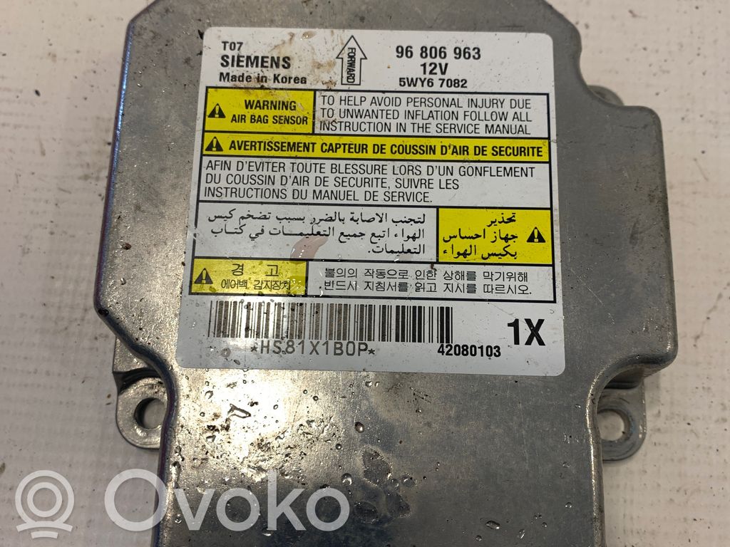 Chevrolet Aveo Airbag control unit/module 