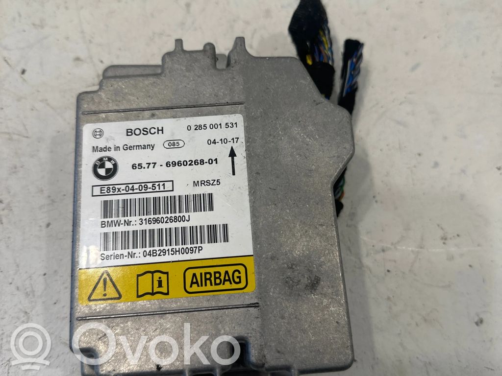 Airbag control unit/module   6960268,0285001531,31696026800J
