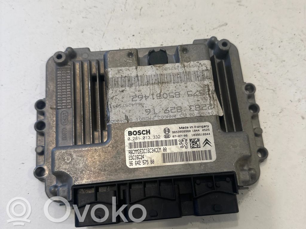 Engine control unit/module   0281013332,9664257580,9653958980