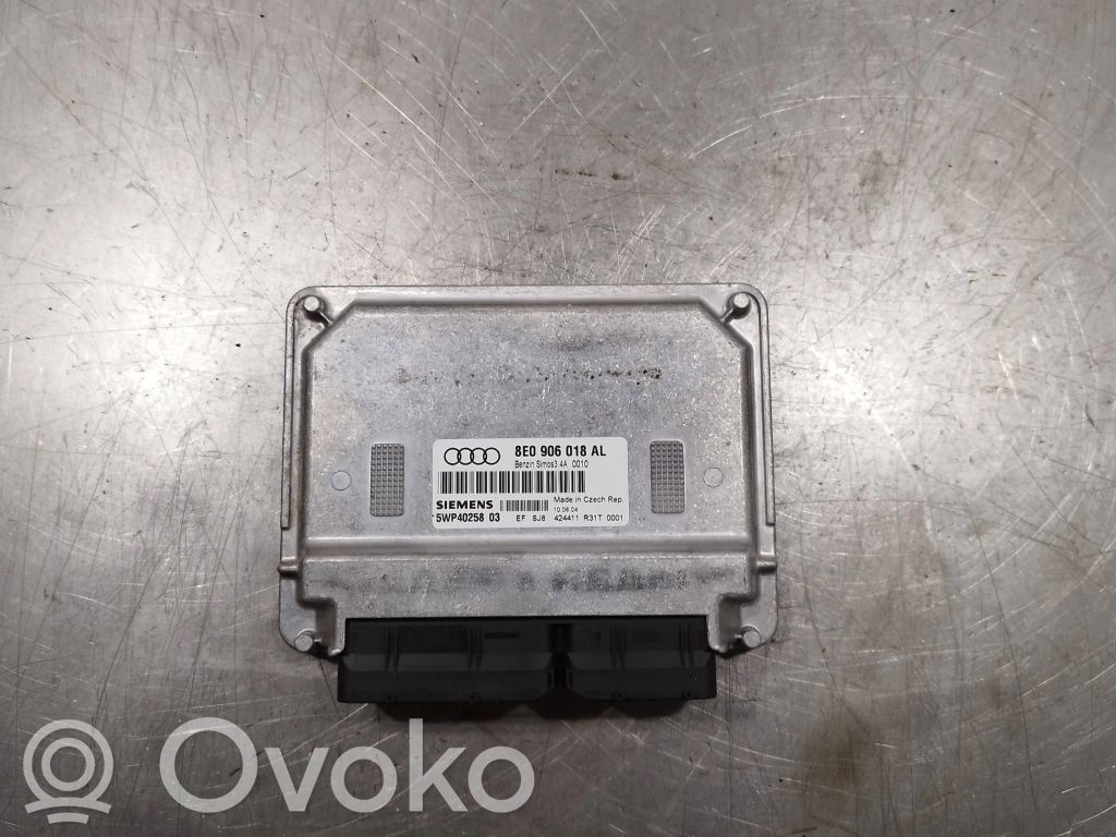 Engine control unit/module ECU   8E0906018AL,5WP4025803