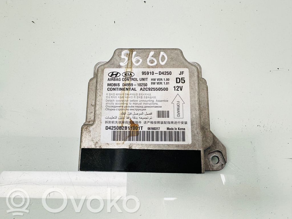 KIA Optima Module de contrôle airbag 