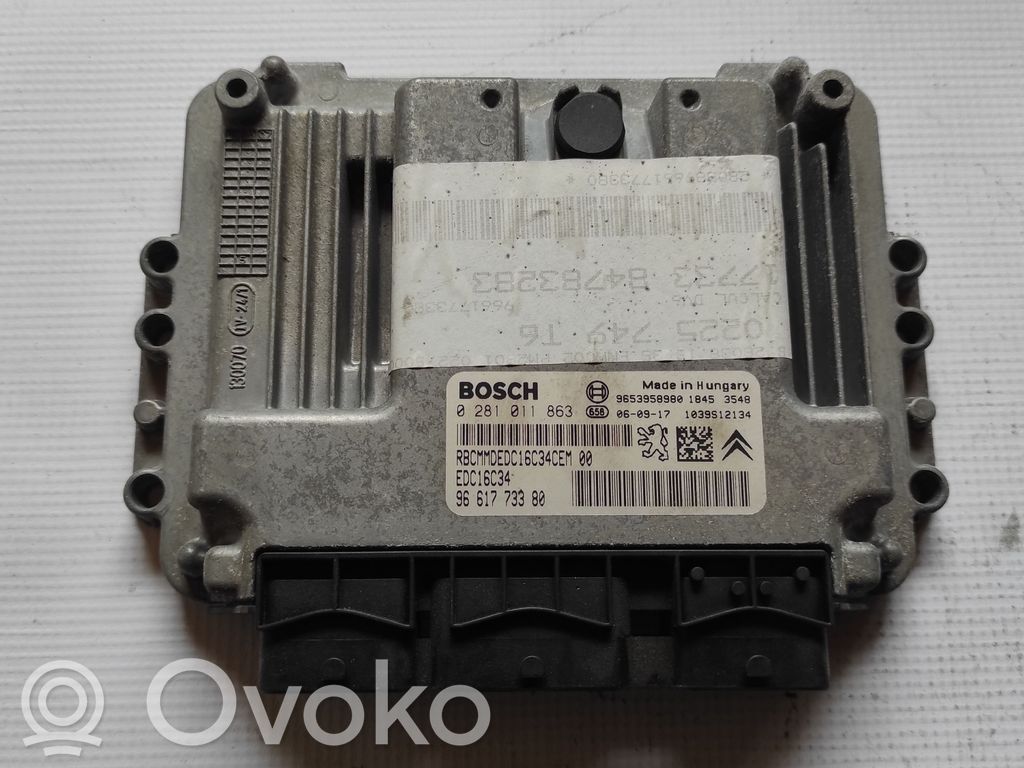 Engine control unit/module   0281011863,9661773380