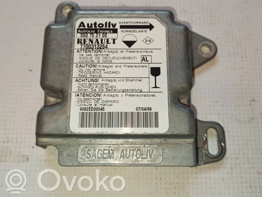 Airbag control unit/module   7700313264,550752100